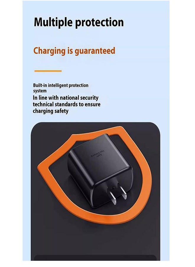 45W USB C Super Fast Charging Charger with 1 m Cable - Compatible with S24 S23 S22 S21 S20 Ultra, S24+ S23+ S22+ S21+, A53, A15, A 55, A54 - Type C Power Adapter