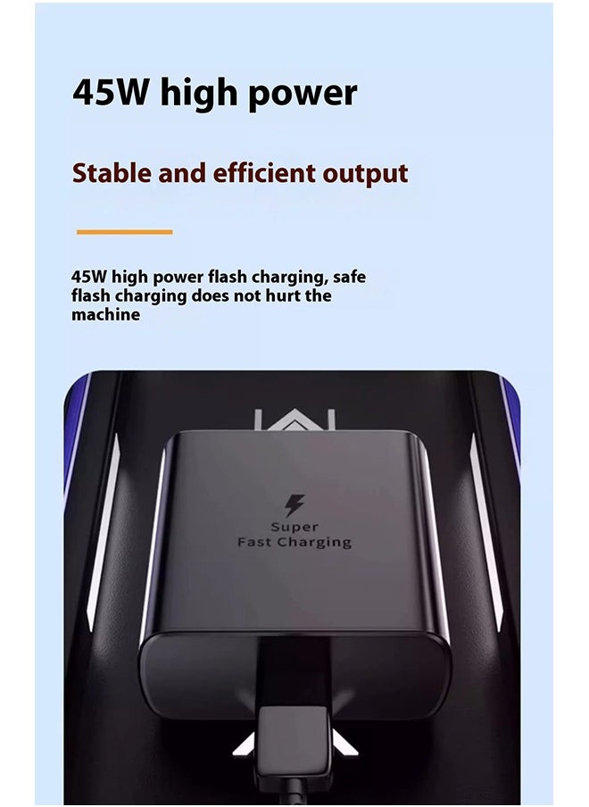 45W USB C Super Fast Charging Charger with 1 m Cable - Compatible with S24 S23 S22 S21 S20 Ultra, S24+ S23+ S22+ S21+, A53, A15, A 55, A54 - Type C Power Adapter