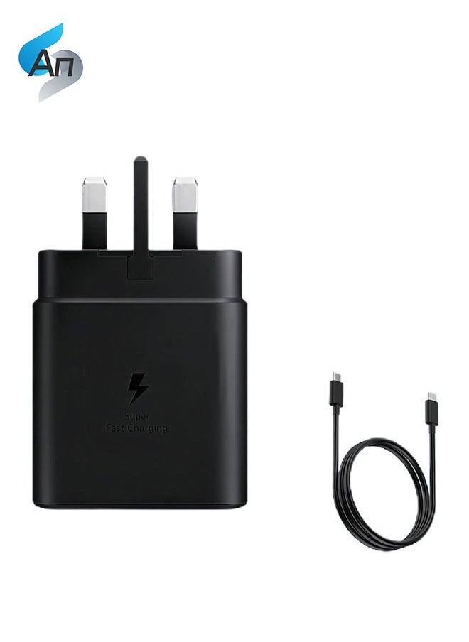 45W USB C Super Fast Charging Charger with 1 m Cable - Compatible with S24 S23 S22 S21 S20 Ultra, S24+ S23+ S22+ S21+, A53, A15, A 55, A54 - Type C Power Adapter