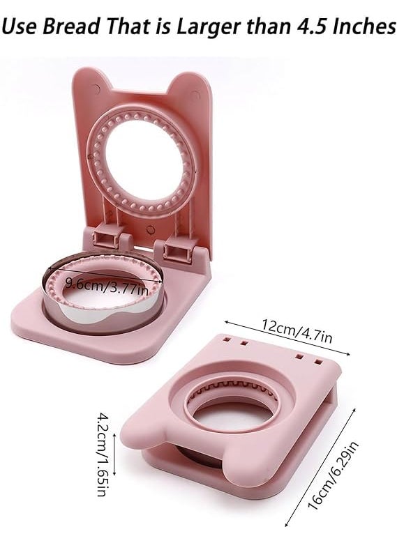 JAMBUVANTI Uncrustables Sandwich Maker Sandwich Cutters for Kids Lunch Sandwich Cutter and Sealer Stainless Steel Baking Tools Sandwich Pocket Bread Mold Great for Lunchbox and Bento Box Multicolor 1 Round  - Image 4