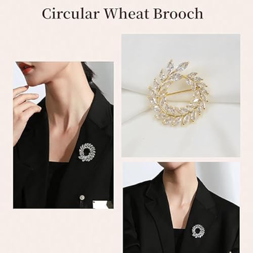 Preptep 4 Pcs Brooches and Pins for Women Crystal Pearl Brooches Vintage Heart Brooches Elegant Rhinestone Flower Brooch Pins for Women Coats Jackets Wedding Bouquet - Image 3