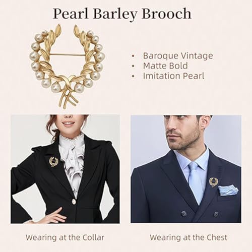 Preptep 4 Pcs Brooches and Pins for Women Crystal Pearl Brooches Vintage Heart Brooches Elegant Rhinestone Flower Brooch Pins for Women Coats Jackets Wedding Bouquet - Image 2