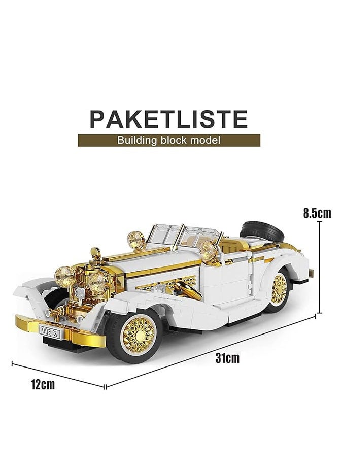 mould king 10003 Technology Vintage Car Model, Variety of Creativity Technology K500 Vintage Car Clamp Blocks Kit,Build Your Own Racing Building Car  - Image 4