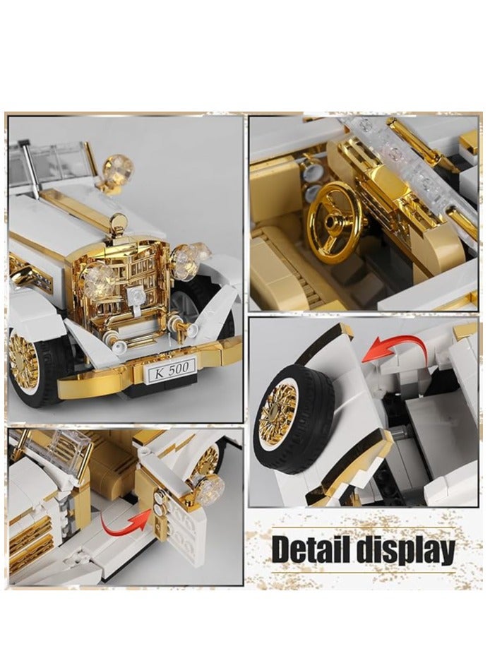 mould king 10003 Technology Vintage Car Model, Variety of Creativity Technology K500 Vintage Car Clamp Blocks Kit,Build Your Own Racing Building Car  - Image 3