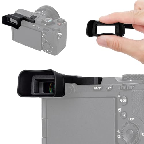 Kiorafoto A7CII A7CR Eyecup Eyepiece, Soft Silicon Extended Camera Eye Cup Viewfinder Special Designed for Sony Alpha A7CII A7CR Camera(Not Fits A7C), Not Scratch The Camera Body & Not Affect The Use of Screen - Image 1
