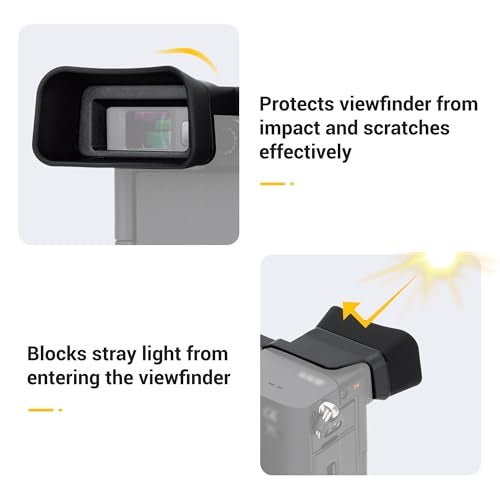 Kiorafoto A7CII A7CR Eyecup Eyepiece, Soft Silicon Extended Camera Eye Cup Viewfinder Special Designed for Sony Alpha A7CII A7CR Camera(Not Fits A7C), Not Scratch The Camera Body & Not Affect The Use of Screen - Image 4
