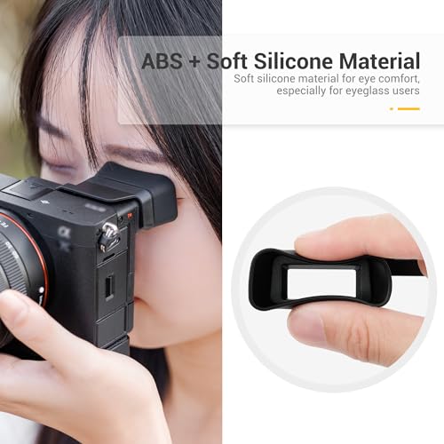Kiorafoto A7CII A7CR Eyecup Eyepiece, Soft Silicon Extended Camera Eye Cup Viewfinder Special Designed for Sony Alpha A7CII A7CR Camera(Not Fits A7C), Not Scratch The Camera Body & Not Affect The Use of Screen - Image 3