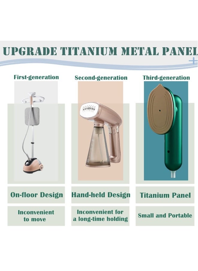 مكواة بخارية محمولة للسفر، مكواة بخارية متعددة الاستخدامات تدعم الكي الجاف والرطب، مناسبة للاستخدام في المنزل والسفر والجامعة - Image 3