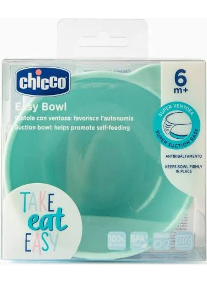 Chicco Take Eat Easy Silicone Bowl 6m+ Teal - Image 2