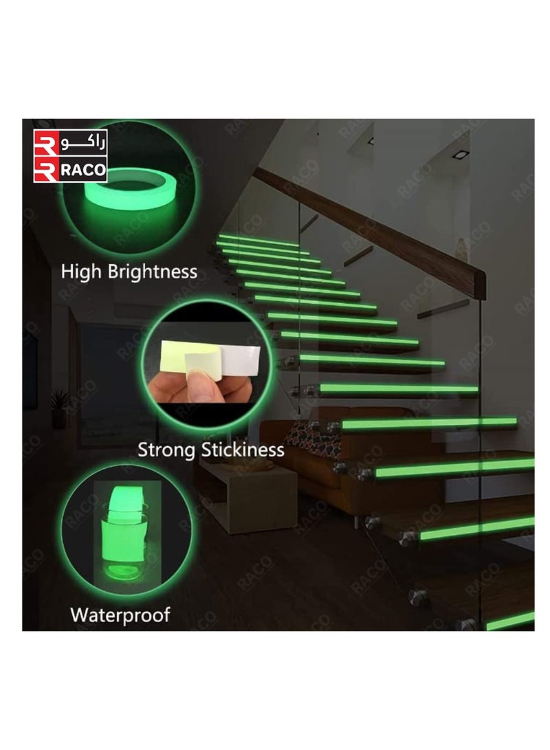 RACO Giffex Glow in the Dark Anti-Slip Tape – 25mm x 5 Yards Safety Grip Tape for Stairs, Ramps, Factories & Sports Grounds – Weatherproof, Strong Adhesive, Long-Lasting Fluorescence, Indoor & Outdoor  - Image 4