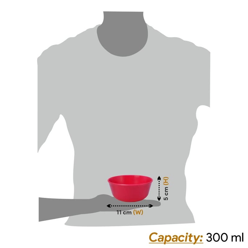 Wonder Homeware Sigma 300 Bowl Set, 8 pc Bowl 300 ml, Red Cyan Yellow Green Color - Image 2