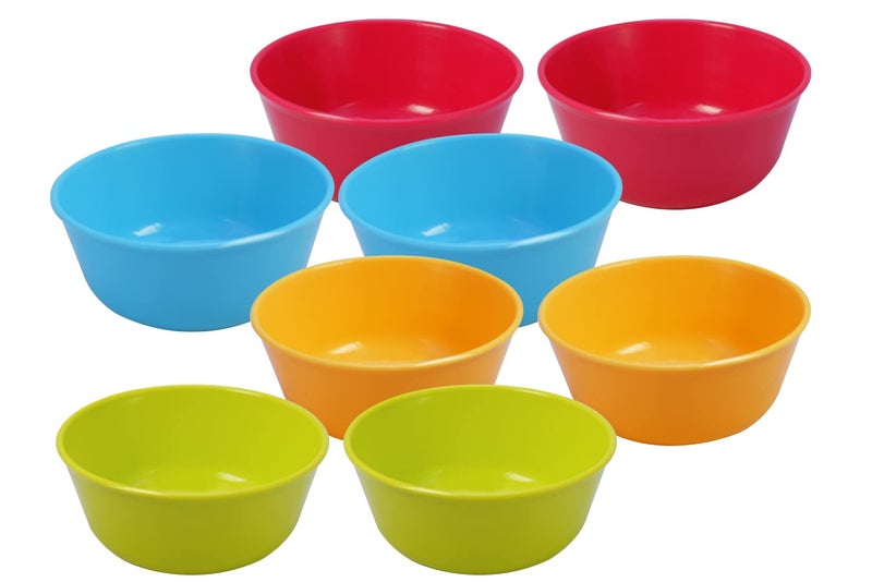 Wonder Homeware Sigma 300 Bowl Set, 8 pc Bowl 300 ml, Red Cyan Yellow Green Color - Image 1
