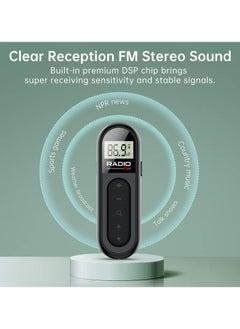 DAX STAR FM Walkman Radio Portable Radio,LED Display FM Rechargeable Pocket Portable With Back Clip Automatic for Collar, Pocket  - Image 4