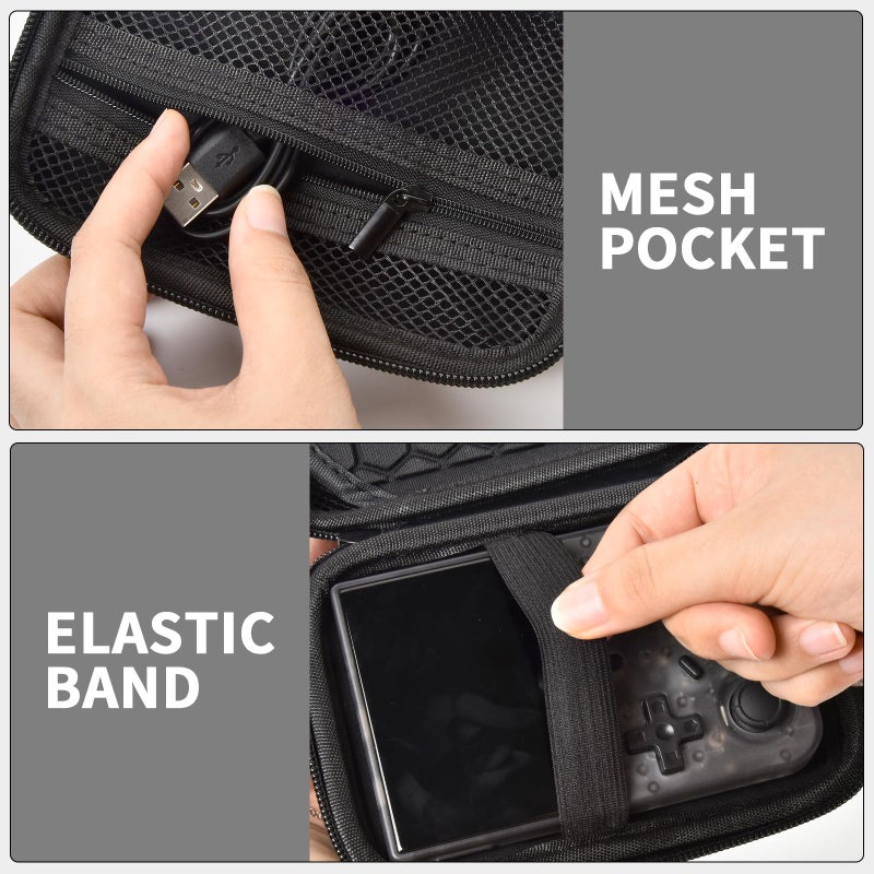 PAIYULE Travel Case for R36S/ RG353V/ RG353VS/ Game Boy Retro Handheld Game Console, Handheld Emulator Storage Holder Organizer, Android Game Console Carrying Bag (Box Only) - Image 5