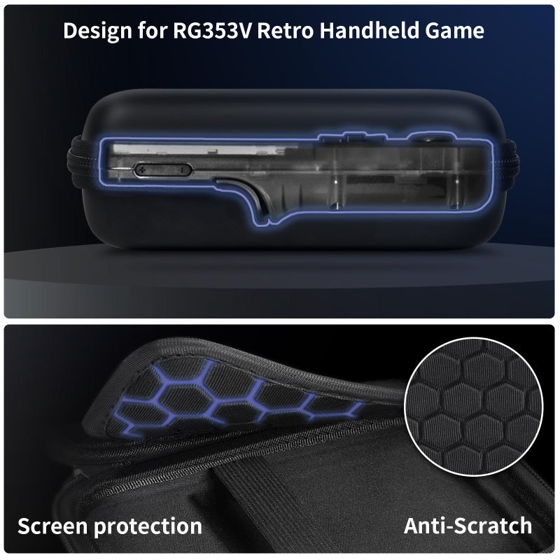 PAIYULE Travel Case for R36S/ RG353V/ RG353VS/ Game Boy Retro Handheld Game Console, Handheld Emulator Storage Holder Organizer, Android Game Console Carrying Bag (Box Only) - Image 3