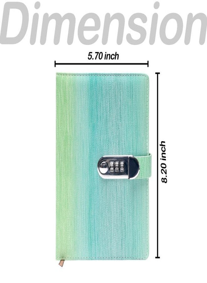 WROPZO PU Leather Diary with 3-Digit Combination Lock | Stylish Password Protected A5 Size Journal | Daily Use Secure Writing Notebook for Office Home and Personal Use | Ideal for Gifting (Green) - Image 3