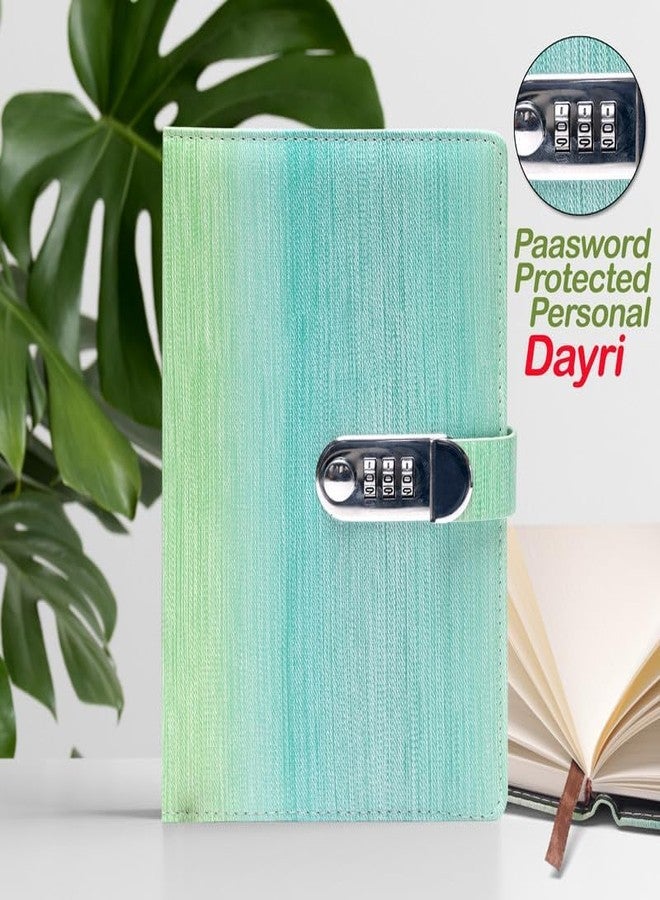 WROPZO PU Leather Diary with 3-Digit Combination Lock | Stylish Password Protected A5 Size Journal | Daily Use Secure Writing Notebook for Office Home and Personal Use | Ideal for Gifting (Green) - Image 2