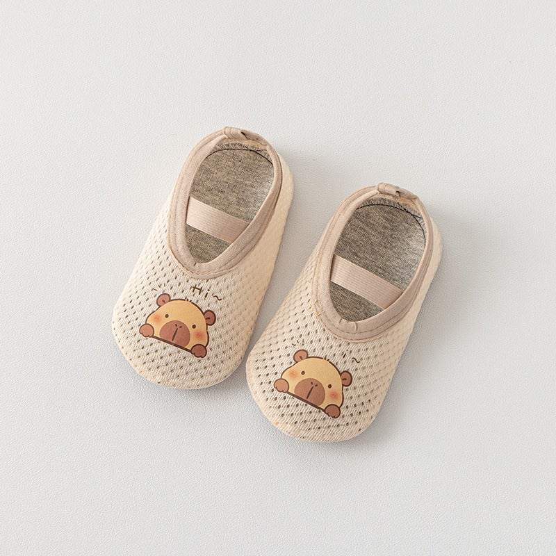 Qi Cai Anti-Slip Baby Toddler Floor Socks, Thin Soft Sole Socks for Boys & Girls, Breathable Summer Socks - Image 1