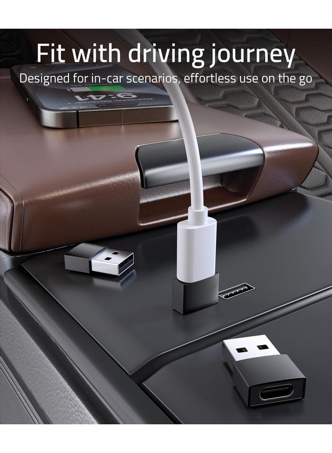 Beauenty 3 Pcs USB C Female to USB Male Adapter Pack of 3 Type C to USB A Converter Compatible with iPhone 16/15/14/13 Pro Max iPad Air 6 Apple Watch Series 9/8/7 AirPods 3 Samsung Galaxy etc, Black  - Image 2