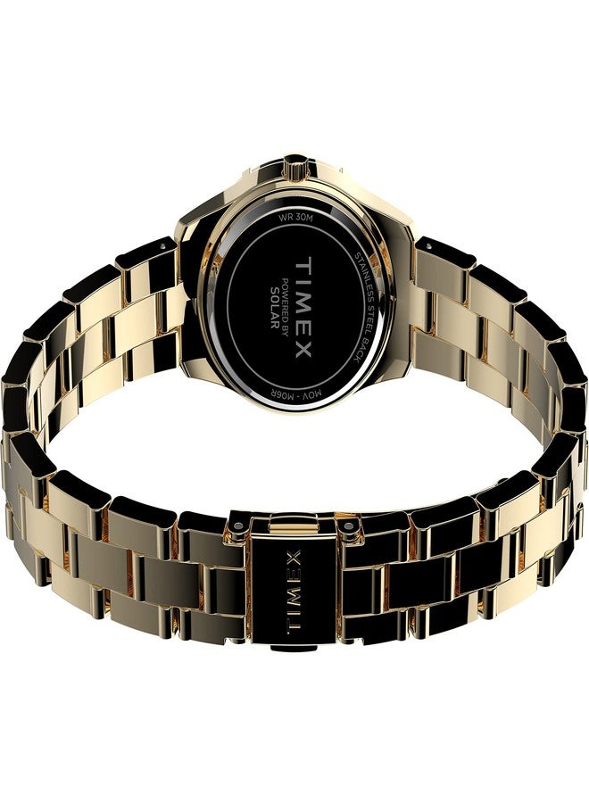 Timex Women's Solar Premium Dress 28mm Watch, Two-Tone - Image 2