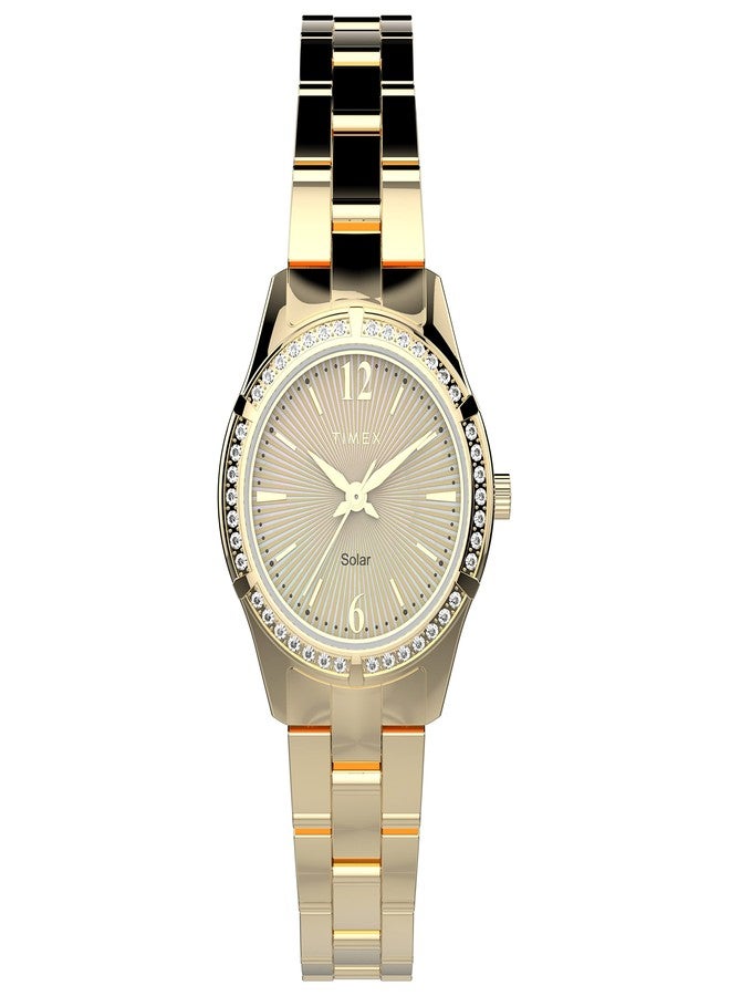 Timex Women's Solar Premium Dress 28mm Watch, Two-Tone - Image 1