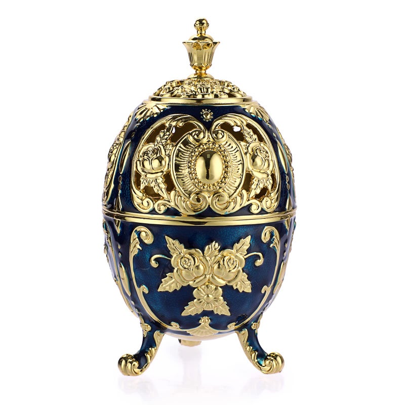 JUXYES Vintage Incense Burner Holder with Removable Ash Catchers Metal Censer Antique Cone Coil Incense Burner Holder Zinc Alloy Spiritual Aromatherapy Yoga Meditation Gifts Retro Home Decoration