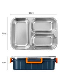 Kids Lunch Box Stainless Steel Bento Box - Shark Blue - pzsku/Z8A09A46EEAC08823178BZ/45/_/1721988457/b5282130-fdb3-48e6-b081-8dd034b983be