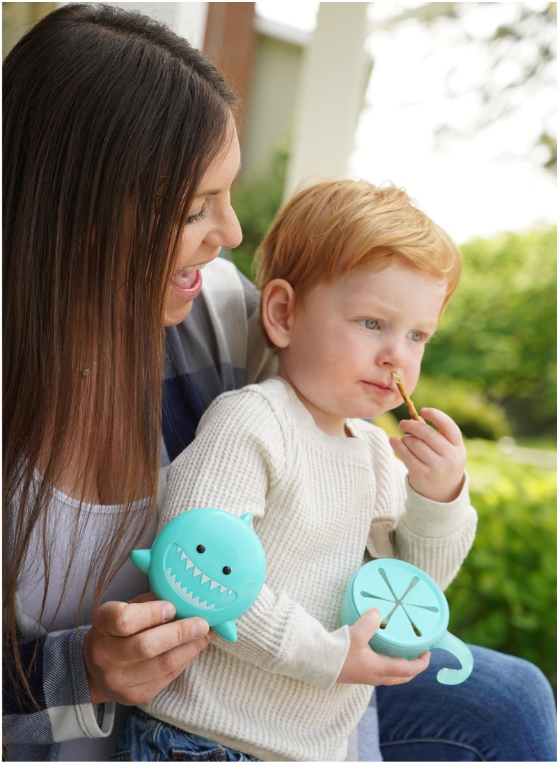 melii - Snack Container With Removable Finger Trap For Kids - Shark Design - Image 1