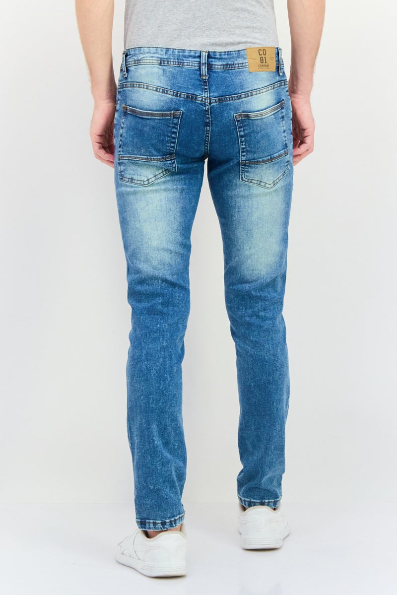 Company Eighty One جينز ضيق للرجال بتصميم مريح، لون أزرق اتحادي - Image 4