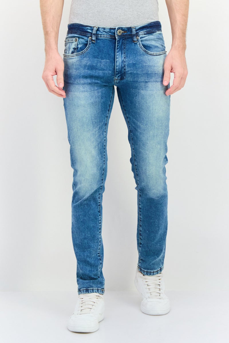 Company Eighty One جينز ضيق للرجال بتصميم مريح، لون أزرق اتحادي - Image 1