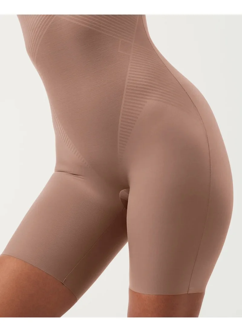 SPANX Spanx 10235R Open-Bust Mid-Thigh Bodysuit Nude
