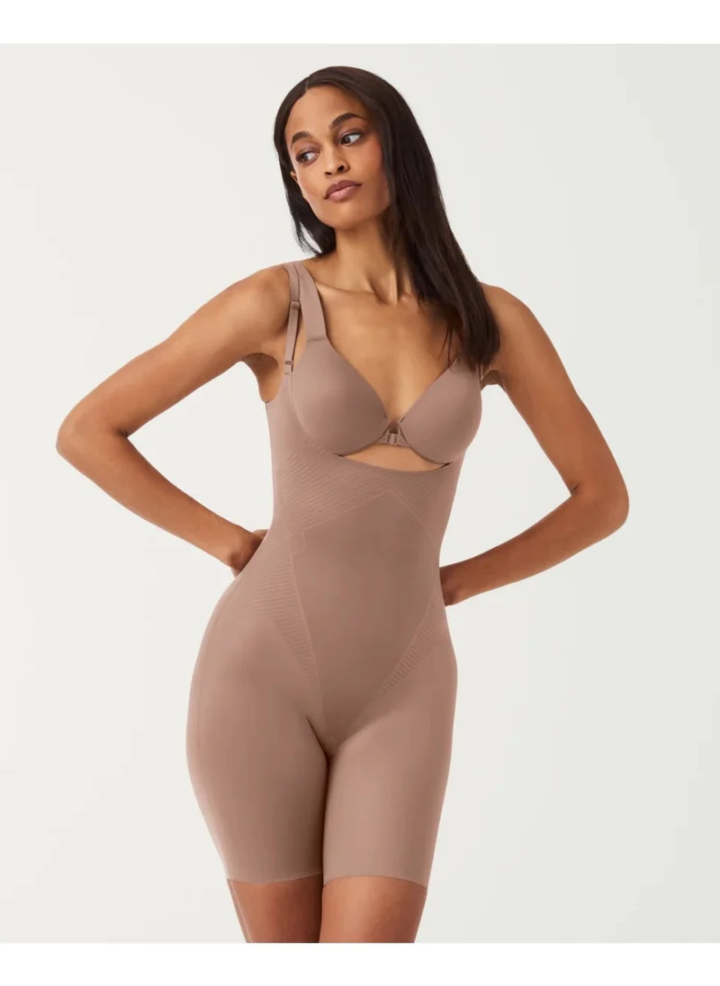 SPANX Spanx 10235R Open-Bust Mid-Thigh Bodysuit Nude