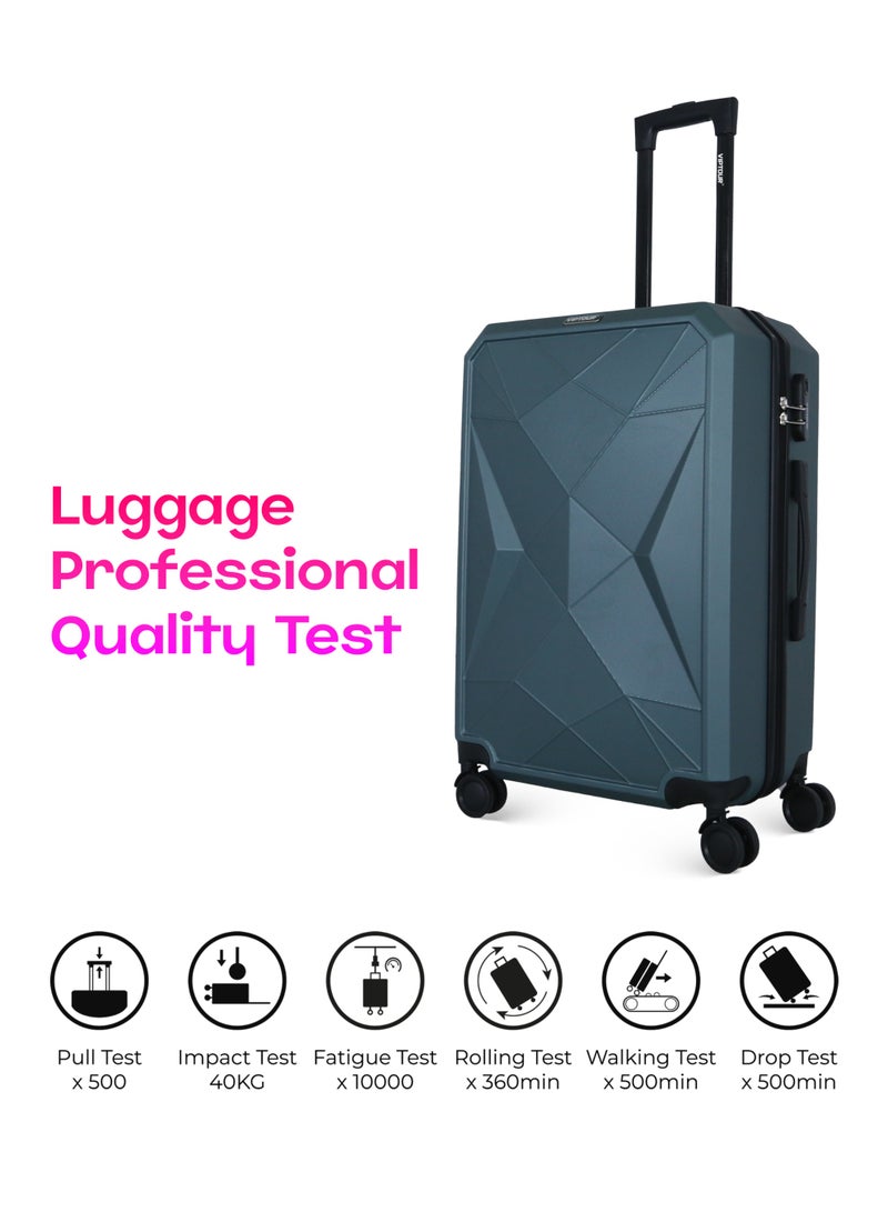 VIPTOUR 3PCS Hardside Trolley Luggage Set with Expandable Zipper, Multi Directional Wheels,  Combination Number Lock - Image 4