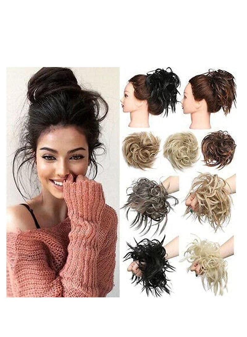 Estelle Messy Cocktail  hair bun, Elastic synthetic Tousled Updo Hair Extensions, Hair  Scrunchies Hairpiece for Women ,Color No 4 - Image 2