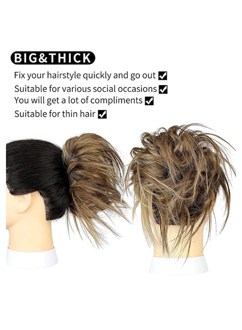 Estelle Messy Cocktail  hair bun, Elastic synthetic Tousled Updo Hair Extensions, Hair  Scrunchies Hairpiece for Women ,Color No 4 - Image 3