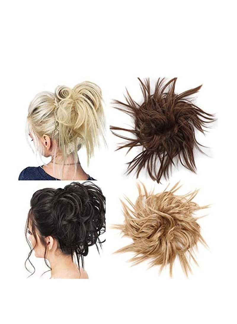 Estelle Messy Cocktail  hair bun, Elastic synthetic Tousled Updo Hair Extensions, Hair  Scrunchies Hairpiece for Women ,Color No 4 - Image 4