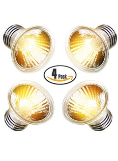 4 Pack UVA,UVB Bulbs Heat and Light for Reptiles and Amphibian inTanks Terrariums and Cages Works with Various Lamp Fixtures (2 PACK 25W, 2 PACK50W)