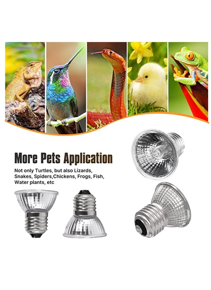 Generic - 4 Pack UVA,UVB Bulbs Heat and Light for Reptiles and Amphibian inTanks Terrariums and Cages Works with Various Lamp Fixtures (2 PACK 25W, 2 PACK50W) - Image 1