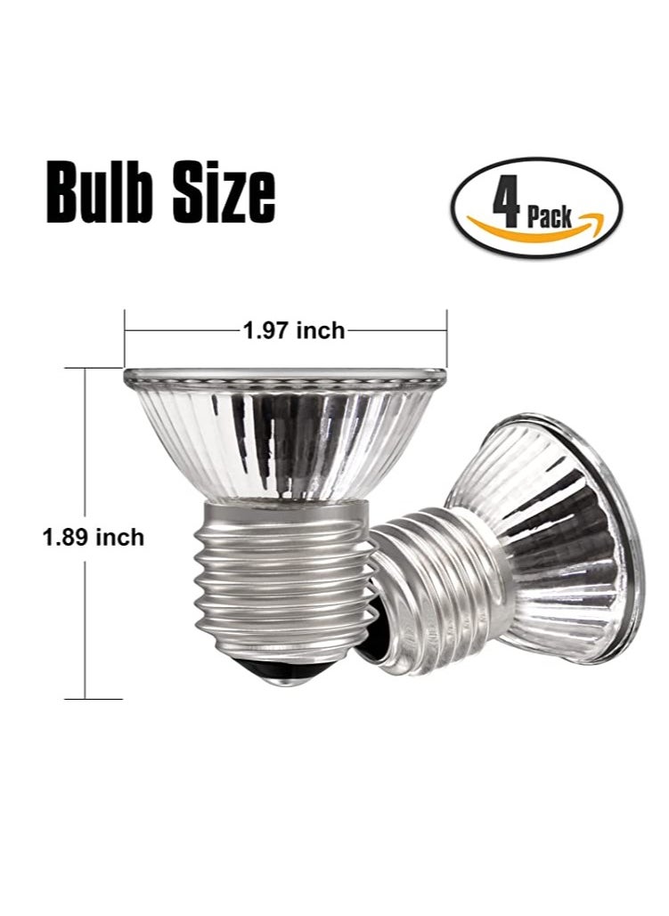 Generic - 4 Pack UVA,UVB Bulbs Heat and Light for Reptiles and Amphibian inTanks Terrariums and Cages Works with Various Lamp Fixtures (2 PACK 25W, 2 PACK50W) - Image 1