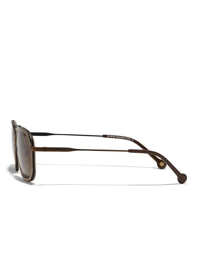 30Sundays 30Sundays NOSTALGIA,Men Sunglasses, Rectangle Sunglasses, UV Protection: UV400 (Brown,Brown)
