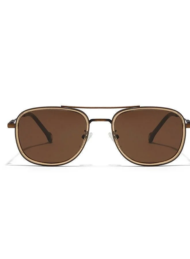 30Sundays 30Sundays NOSTALGIA,Men Sunglasses, Rectangle Sunglasses, UV Protection: UV400 (Brown,Brown)