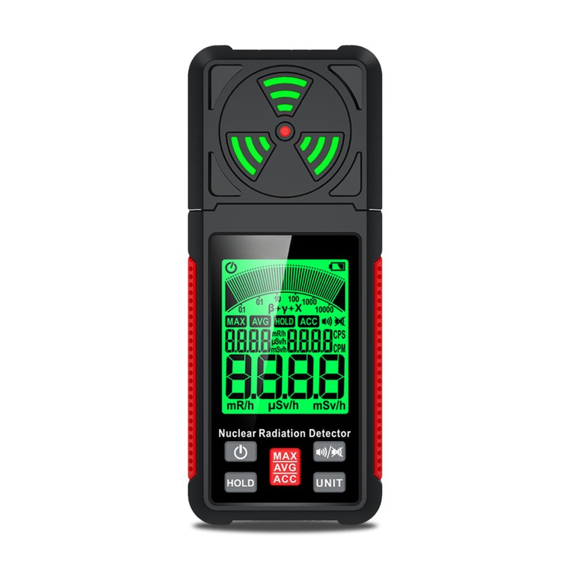 HABOTEST HT629 Nuclear Radiation Detector Geiger Counter X-ray Y-ray β-ray Detector LCD Display Marble Tester Personal Dosimeter - Image 1