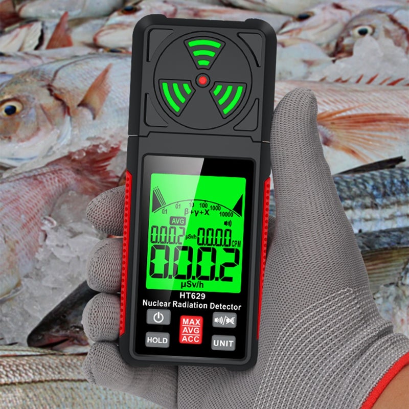 HABOTEST HT629 Nuclear Radiation Detector Geiger Counter X-ray Y-ray β-ray Detector LCD Display Marble Tester Personal Dosimeter - Image 3