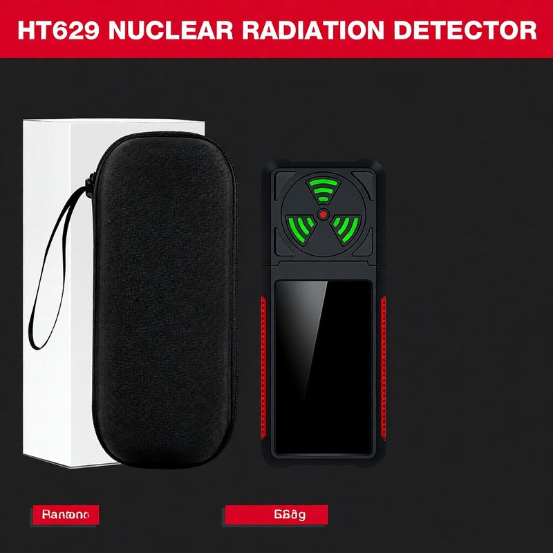 HABOTEST HT629 Nuclear Radiation Detector Geiger Counter X-ray Y-ray β-ray Detector LCD Display Marble Tester Personal Dosimeter - Image 2