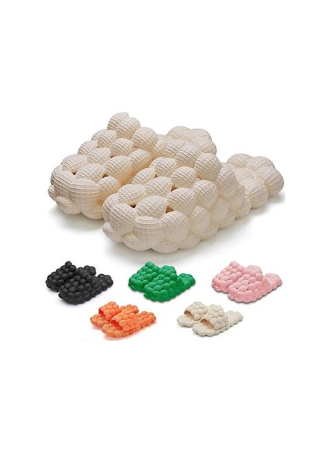 Bubble Slides Massage Slippers for Women Men,Soft Stress Relief Pillow Slides Slipper,Funny Lychee Non-slip Spa Slippers,Reflexology Sandals for Ladies slides