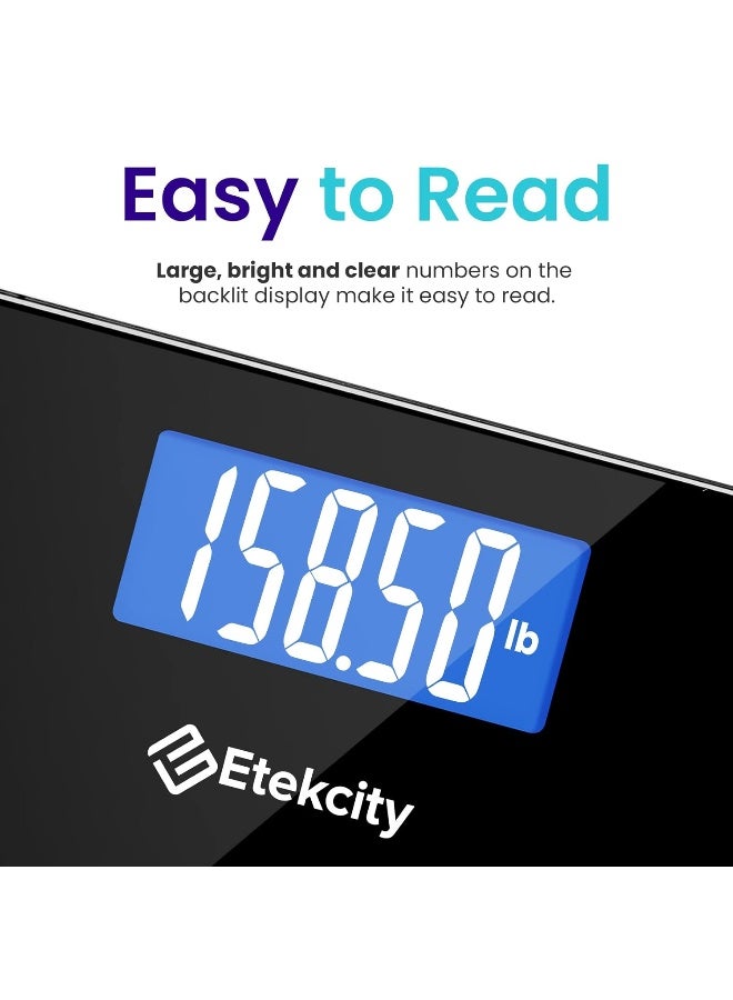 ETEKCITY Digital Body Weight Bathroom Scale With Step-On Technology, 400 Lb