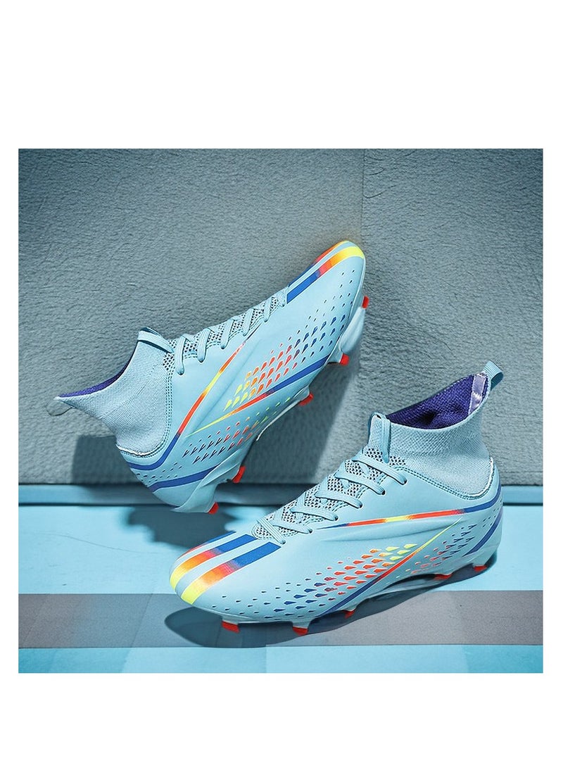 xozgdovg Spike Sneakers TF Training Shoes Football Shoes Non-slip (Spike Bright Moon)43  - Image 2