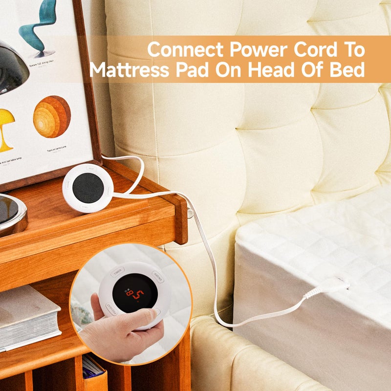Templewet Electric Mattress Pad Queen Size 60"x80"- Electric Mattress Pad Dual Control with 10 Heat Settings & 10 Hour Auto Off,Fit up to 18" Deep Pocket,ETL - Image 3