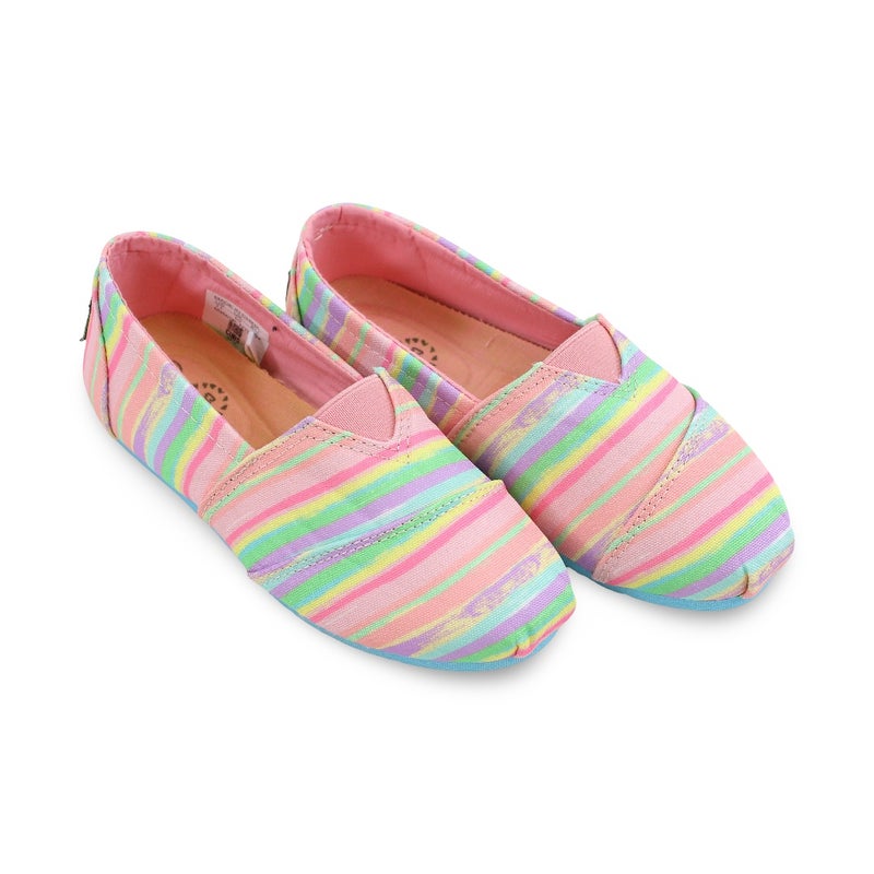 Girls Canvas – Stripes Slip-on Espadrilles - Image 1