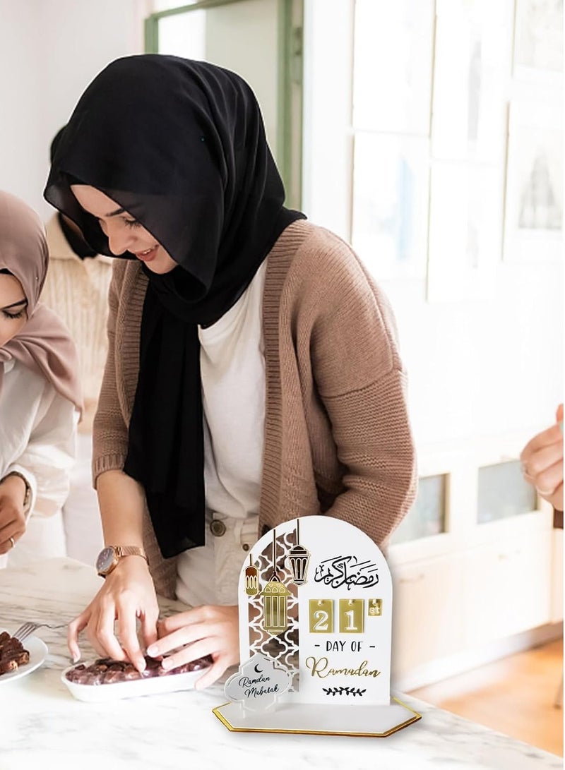 تي بي جي بي تقويم رمضان للعد التنازلي – تقويم رمضان وتقويم عيد مبارك كزينة لطاولة رمضان وعد تنازلي للمنزل والأطفال  - Image 5